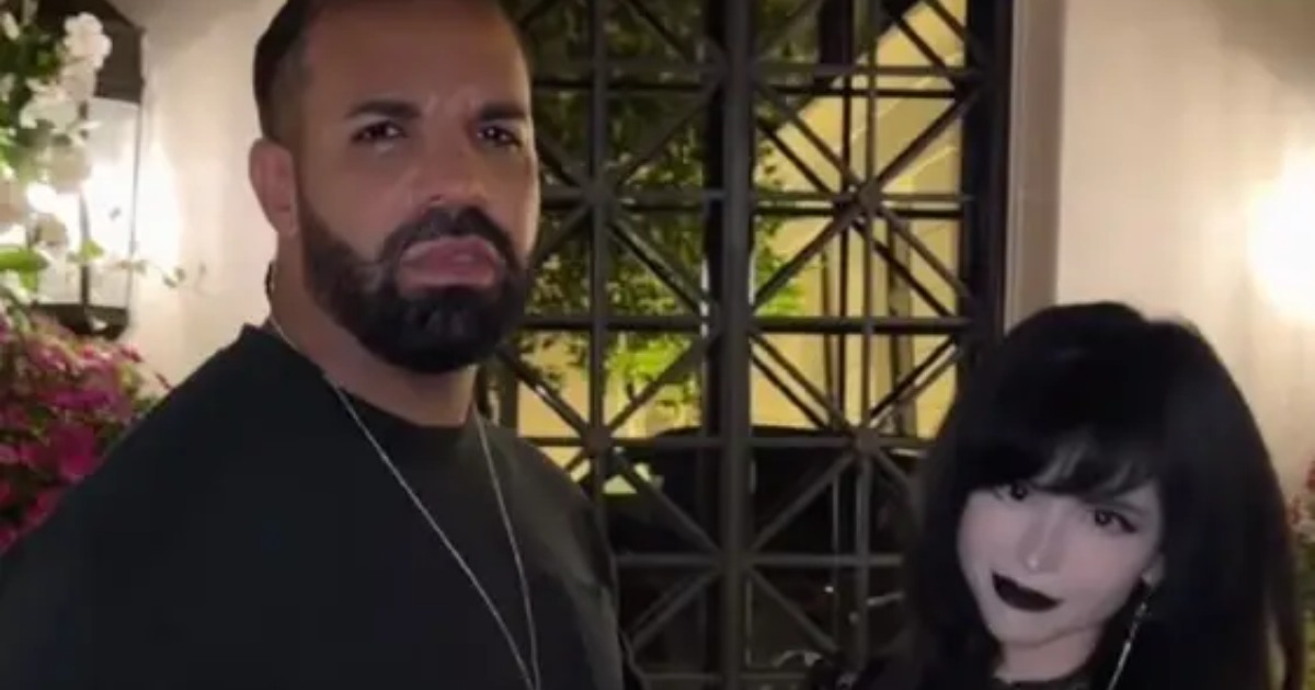 "Goth Baddie" gives coy answer about relationship with Drake